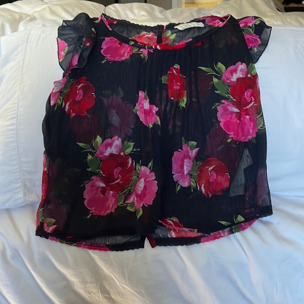 Abercrombie sheer floral top